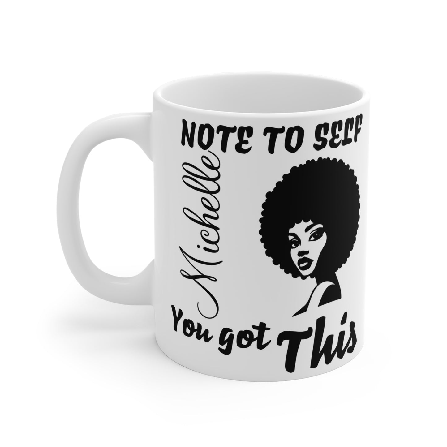 You Got This & Black Queen double sided Personalised mug: Add Name