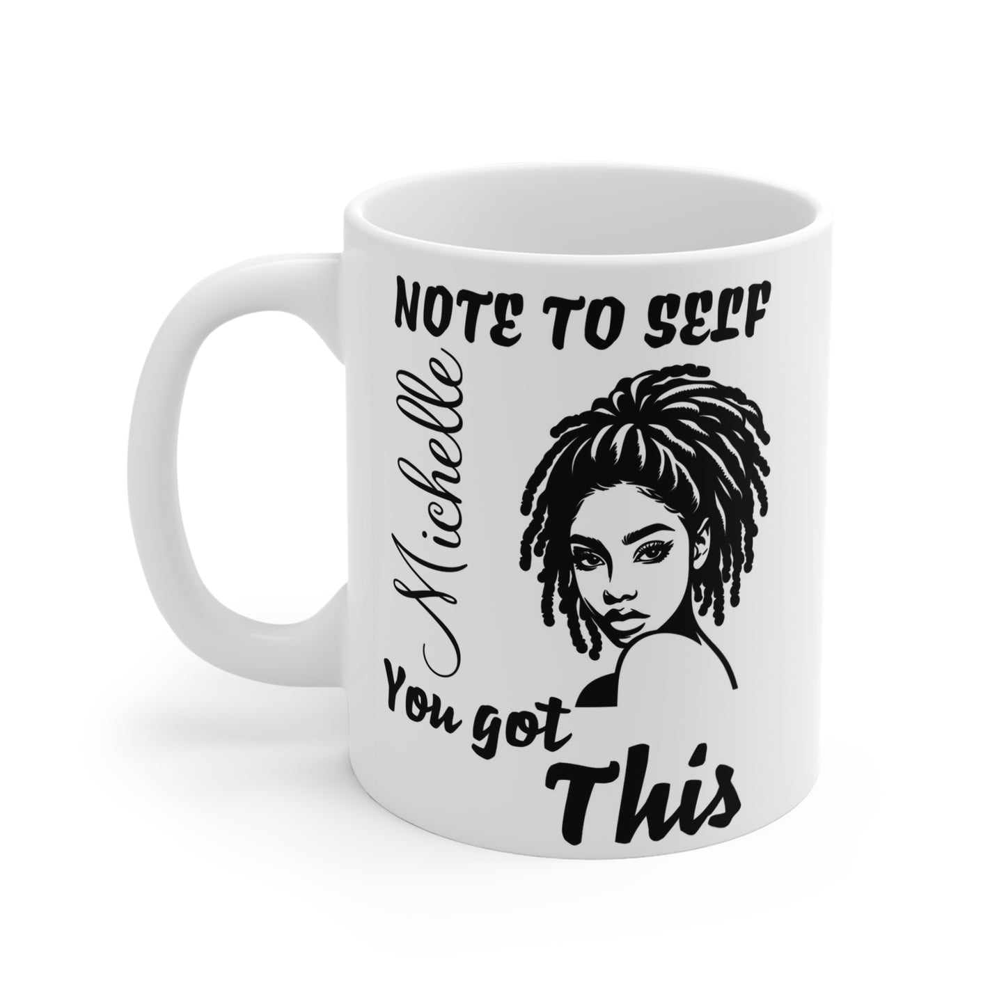 You Got This & Black Queen double sided Personalised mug: Add Name