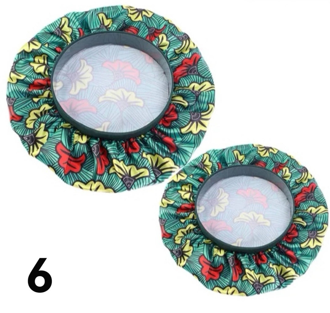 Mummy & Me Satin Hair Bonnet / Sleeping Cap. Soft Night Hats Colorful Cap (2Pcs)