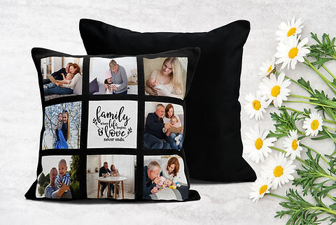 9 photo Personalised Cushion