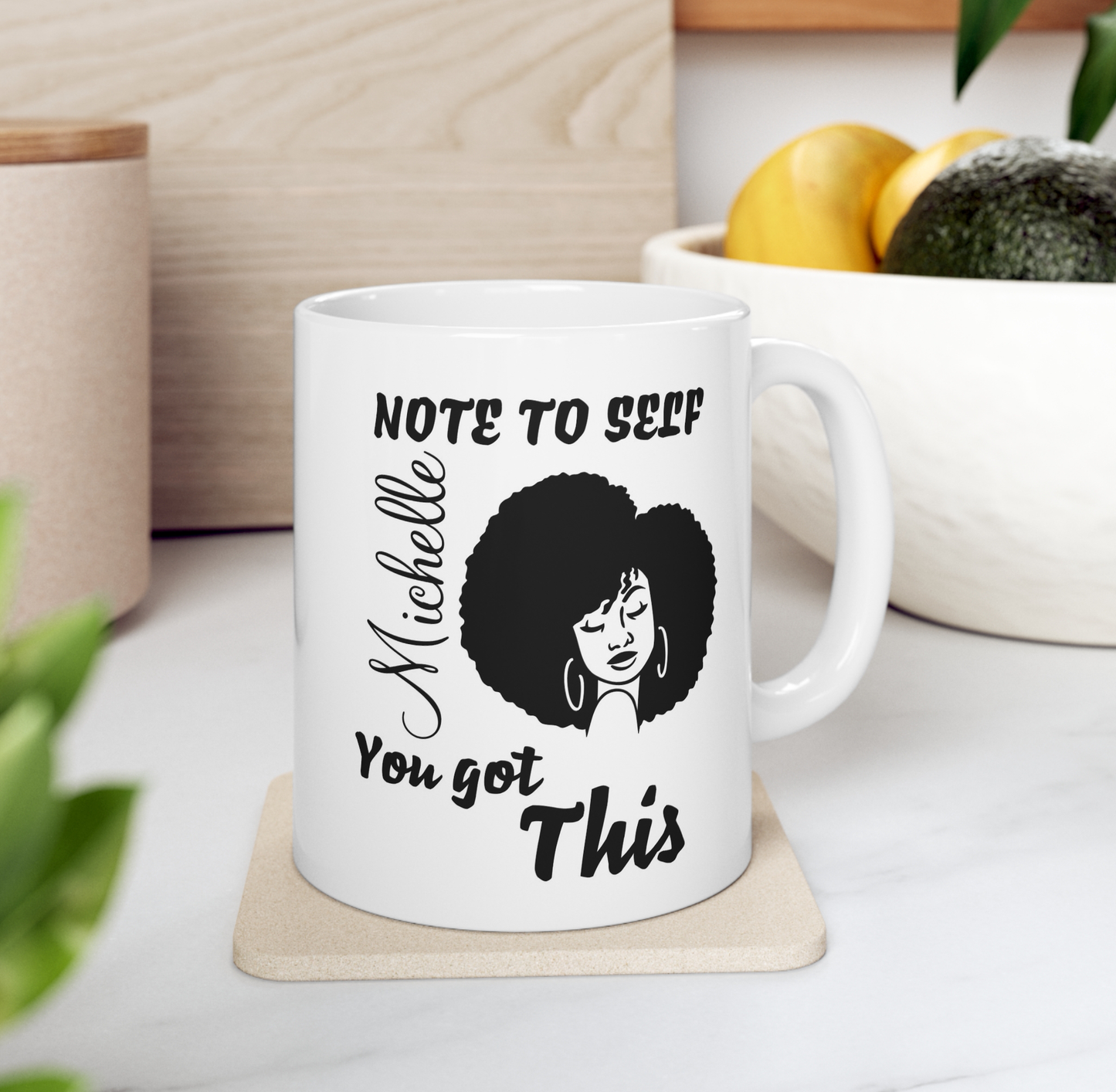 You Got This & Black Queen double sided Personalised mug: Add Name