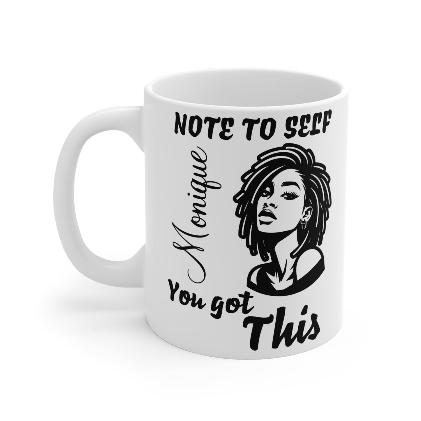 You Got This & Black Queen double sided Personalised mug: Add Name