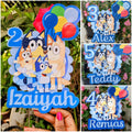 Bluey Bingo Birthday Cake Topper Personalised Name & Age