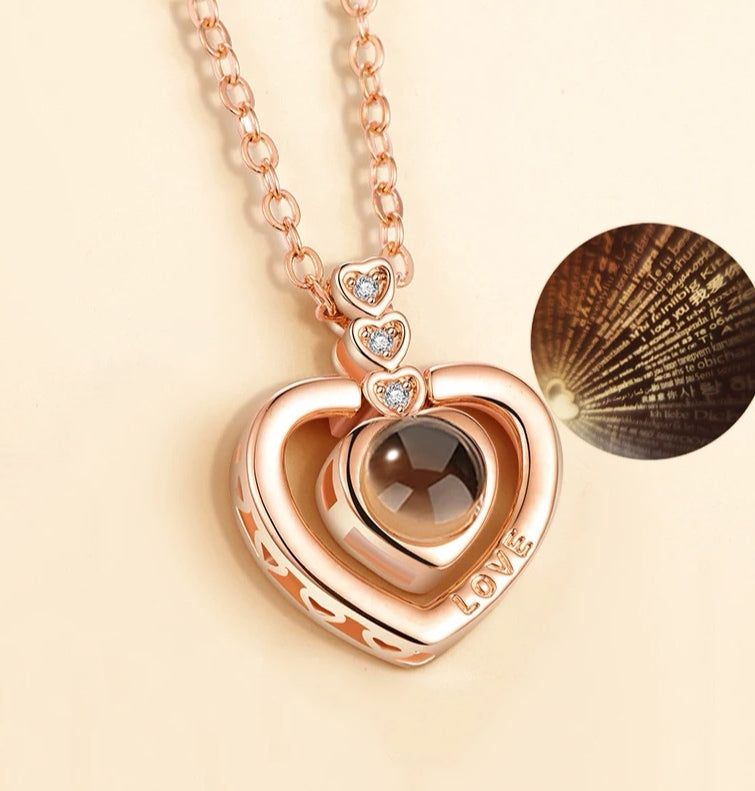 I LOVE YOU Necklace in 100 Languages