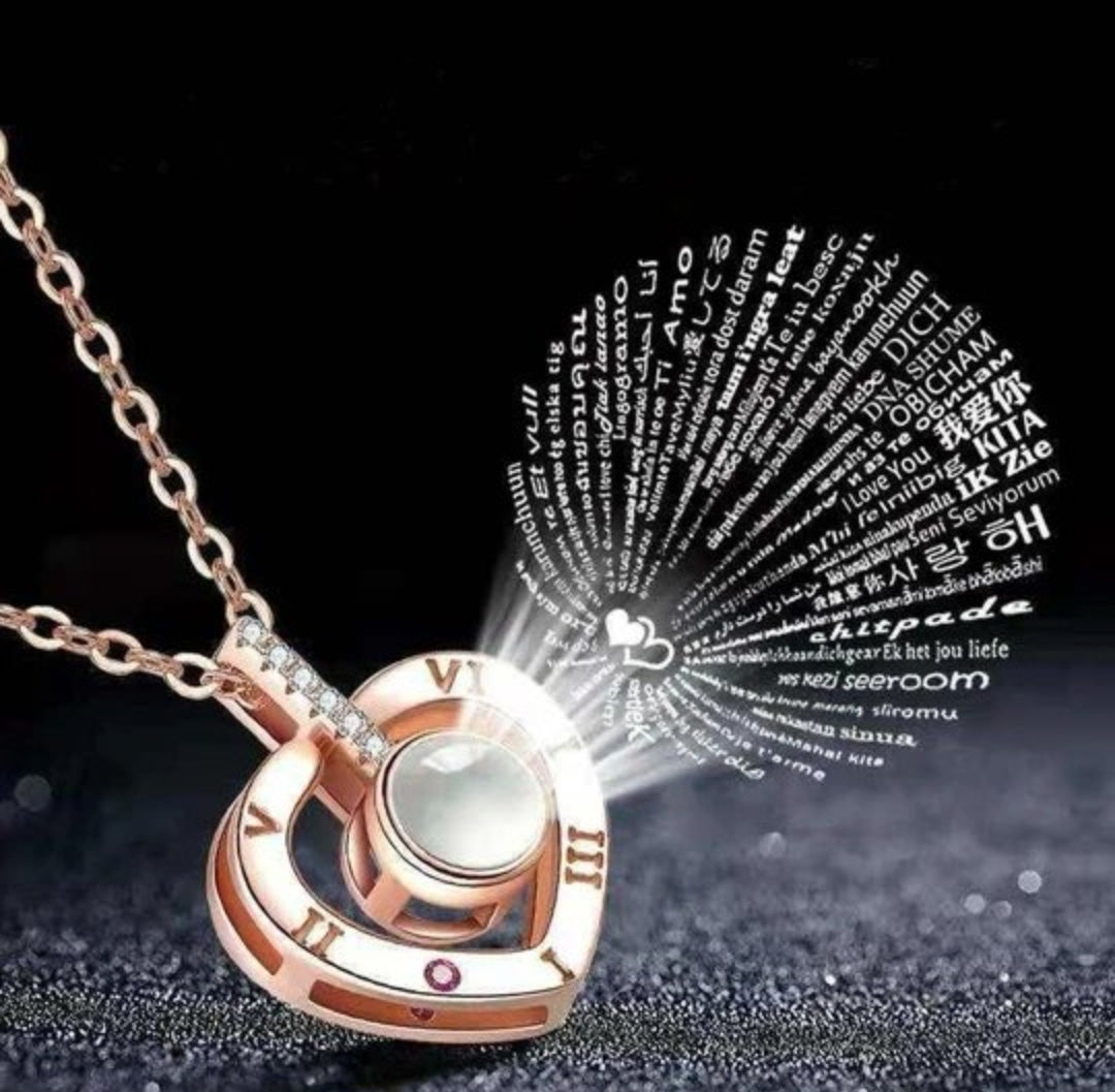 I LOVE YOU Necklace in 100 Languages