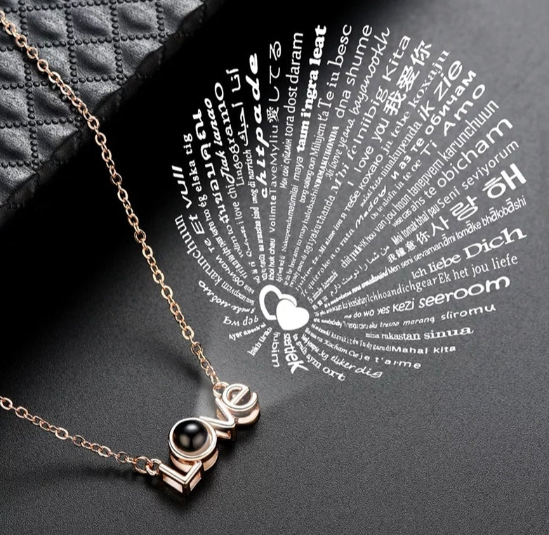 I LOVE YOU Necklace in 100 Languages