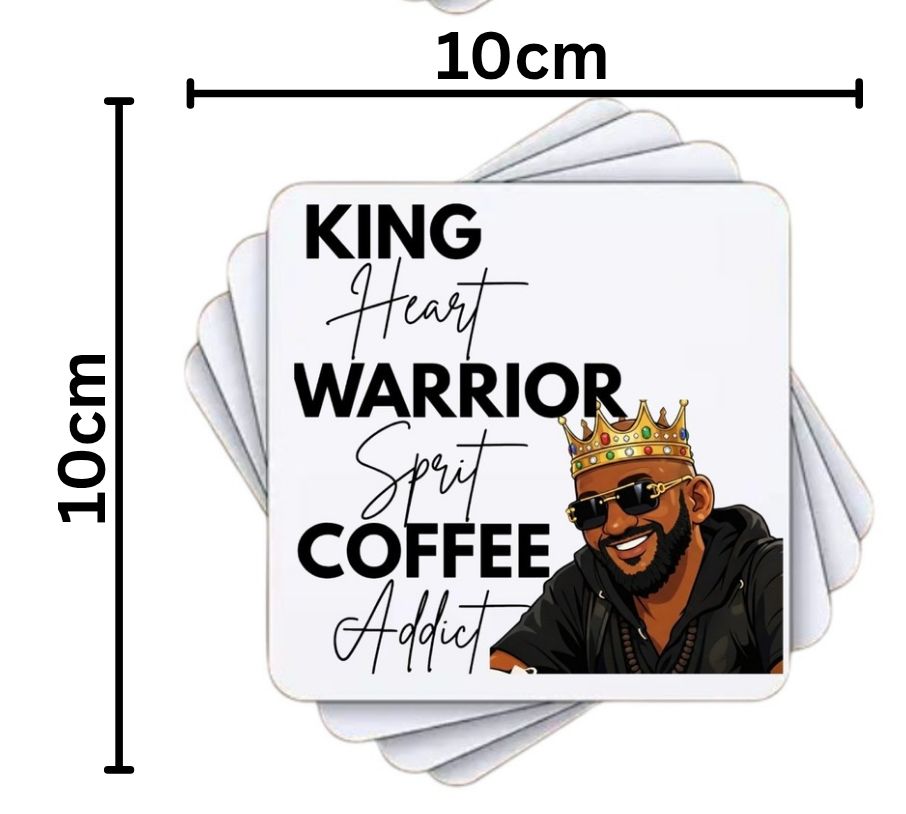 4 X Mens Rubber Coaster Personalised