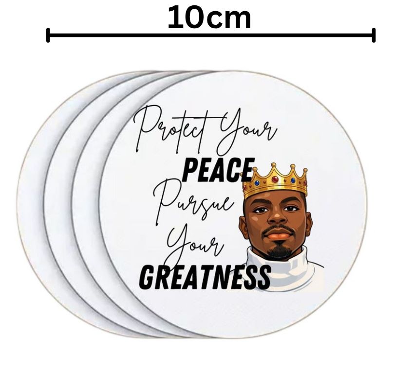 4 X Mens Rubber Coaster Personalised