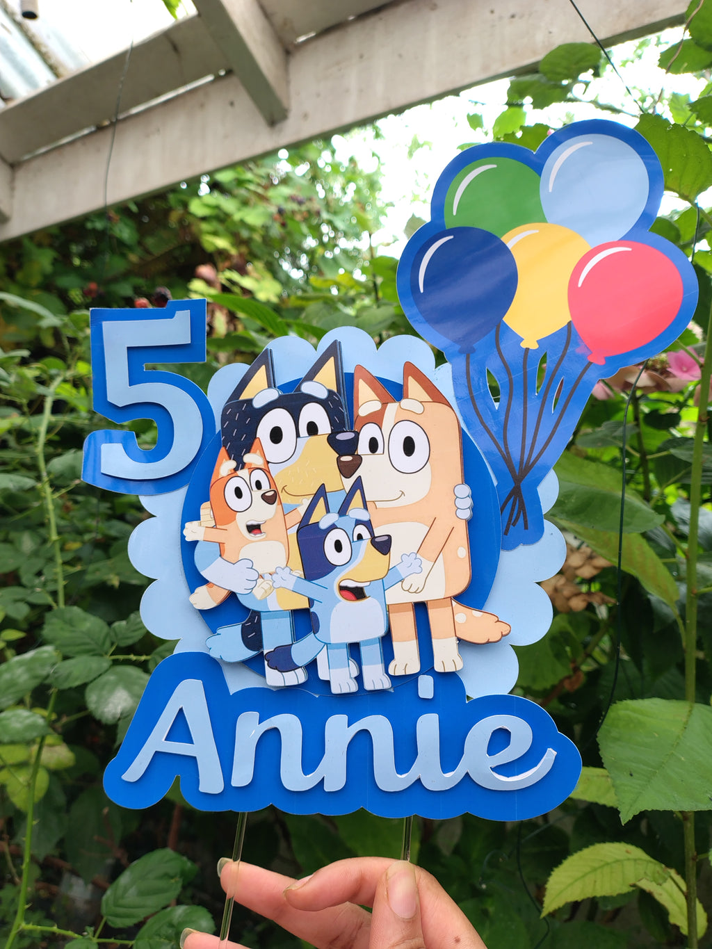 Bluey Bingo Birthday Cake Topper Personalised Name & Age