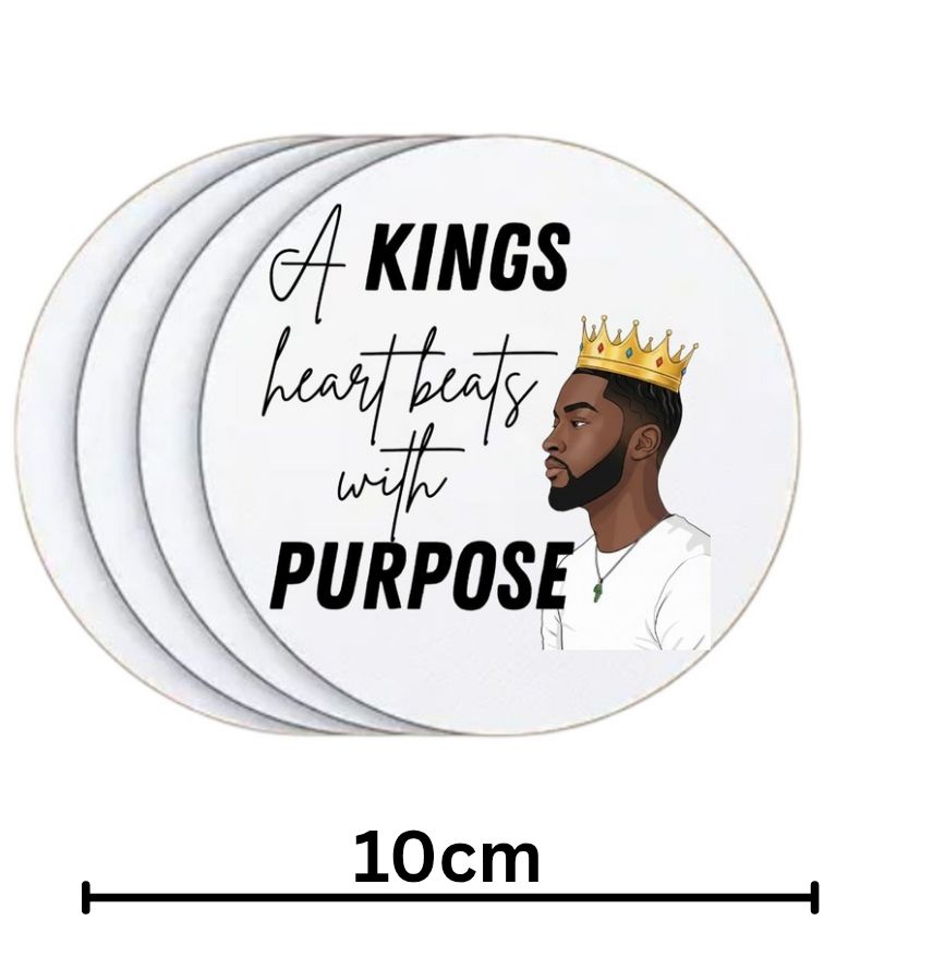 4 X Mens Rubber Coaster Personalised