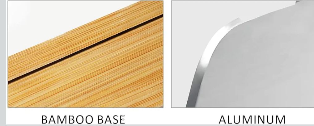 Custom Metal Photo Print with Natural Bamboo Base