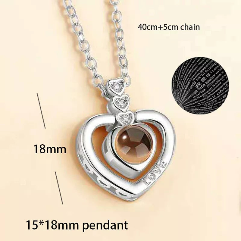 I LOVE YOU Necklace in 100 Languages