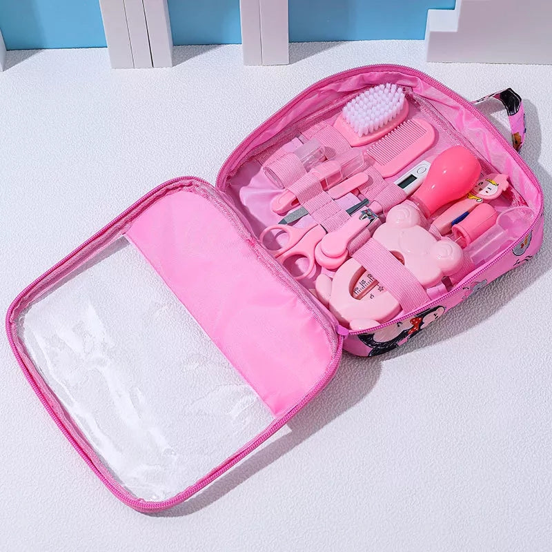 13 Pcs Personalised Newborn Baby Health Care & Grooming Set Blue or Pink