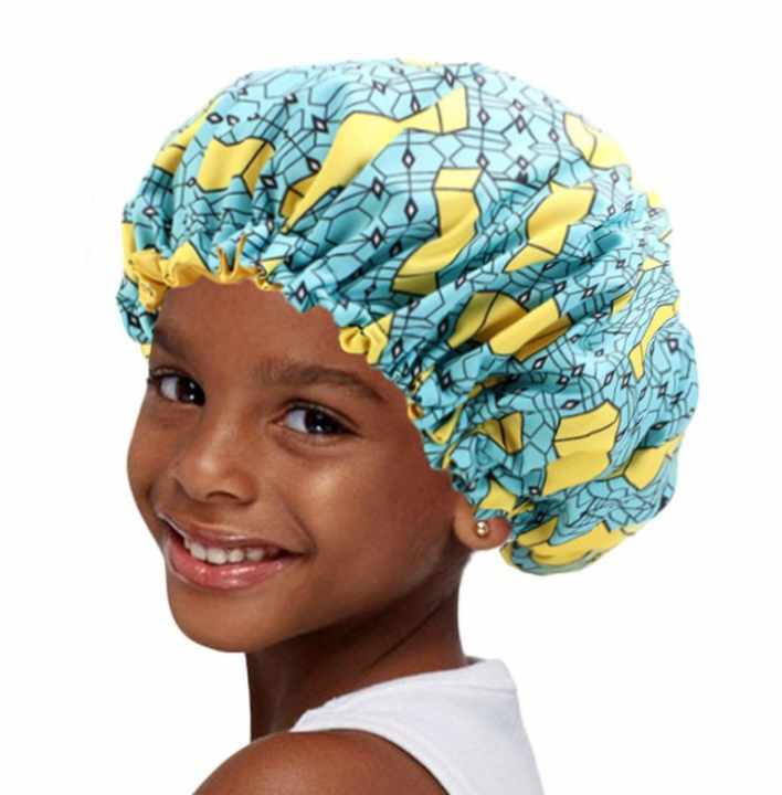 Baby & Kids Adjustable Satin Hair Bonnet / Sleeping Cap. Soft Satin Night Hats Colorful Cap for Girls / Boys